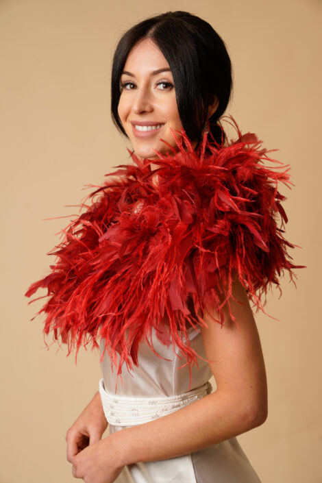 feather shrug bolero